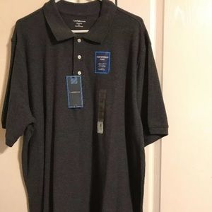 Croft & Barrow Mens Pique Polo Shirt Gray XL New